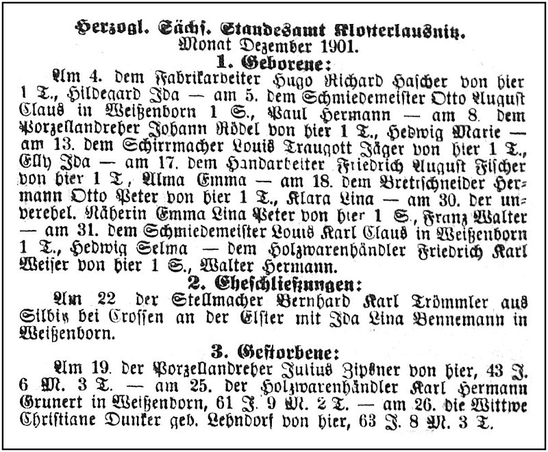 1902-01-09 Kl Standesamtsregister